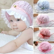 VISLAND Hat Of Toddler Infant Baby Girls Outdoor Flower Bucket Hat Summer Sun Beach Beanie Cap