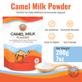 thumbnail image 7 of Camel Culture Dry Camel Milk Powder (200 g) – Nutrient Dense, Low Lactose Powdered Milk Packets – Concentrated, Pasteurized Traditional Dairy Alternative - Health Drink Powder for Recipes, Smoothies, 7 of 7