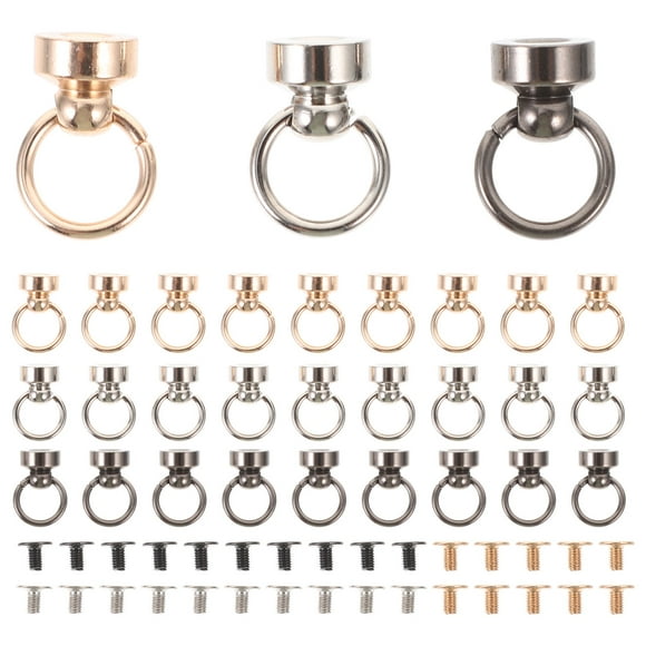 FRCOLOR phone rivet 30pcs Round Head Metal Rivet Studs Diy Decorative Rivets with Pulling Ring Phone Rivets,0.59"X0.31"X0.31"