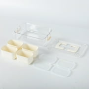 Mainstays Snackle Box, Lunch & Snack Container with lids, Plastic, Mini, 4 Compartment , White, Made for Portable Food Storage