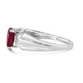 thumbnail image 4 of 14k White Gold Oval Rhodolite Garnet And Diamond Ring, 4 of 6