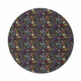 thumbnail image 1 of Colorful Mouse Pad for Computers, Feminine Floral Composition Spring Nature Prospering Garden on Dark Background, Round Non-Slip Thick Rubber Modern Mousepad, 8" Round, Multicolor, by Ambesonne, 1 of 2