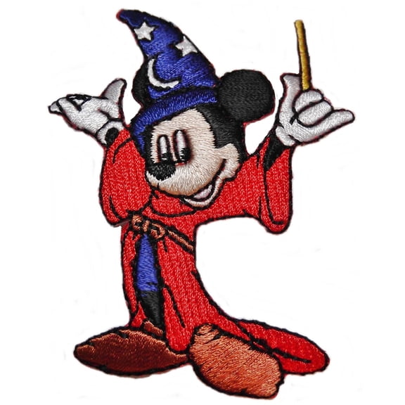 Mickey Mouse Fantasia Wizard Character 3" Tall Embroidered Patch