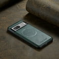 thumbnail image 6 of Compatible with Google Pixel 7a Magnetic Case, Classic Premium PU Leather TPU Hybrid MagSafe Ultra Slim Protective Skin Friendly Shockproof Case Cover for Google Pixel 7a, Green, 6 of 7