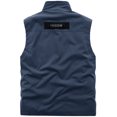 thumbnail image 3 of Bcfgryg Men's Multi Pocket Cargo Leisure Simple Solid Color Vest Men's Work Vest, 3 of 4