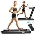 thumbnail image 1 of Costway Tapis Roulant Pliant 2-en-1 2,25 Hp Machine de Jogging avec Double Écran DEL Noir, 1 of 8