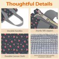 thumbnail image 4 of Pioneer Flower Floral Print Pattern Insulated Lunch Bag for Women & Adults,Large Portable Soft Cooler Lunch Bag,Thermal Food Storage Tote with Pearl Cotton,8.66L,8.75x5.75x9.5 Inch, 4 of 6