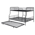 thumbnail image 5 of Full XL Over Queen Bunk Bed with Trundle,Heavy Duty Metal Bed Frame Sturdy Guard Rail for Kids/Adults,Can be Divided Into Two Beds,Black, 5 of 14