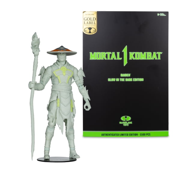Mortal Kombat Raiden Glow In The Dark Edition Gold Label 7" Action Figure - McFarlane Toys