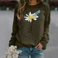 thumbnail image 2 of Jamsmile Women Sweatshirts Summer Sunflowers Print Long Sleeve Casual Shirts Tops Streetwear Soft Oversized Sports Pullovers, 2 of 5