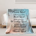 thumbnail image 4 of Inspirational Blankets, Sherpa Blanket Religious Gifts Throw Blanket with Encouragement Healing Bible Verse, for Women or Man Healing Blanket 60"x80", 4 of 6