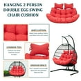 thumbnail image 2 of LeisureMod Wicker 2 Person Double Folding Hanging Egg Swing Cushion, 2 of 8