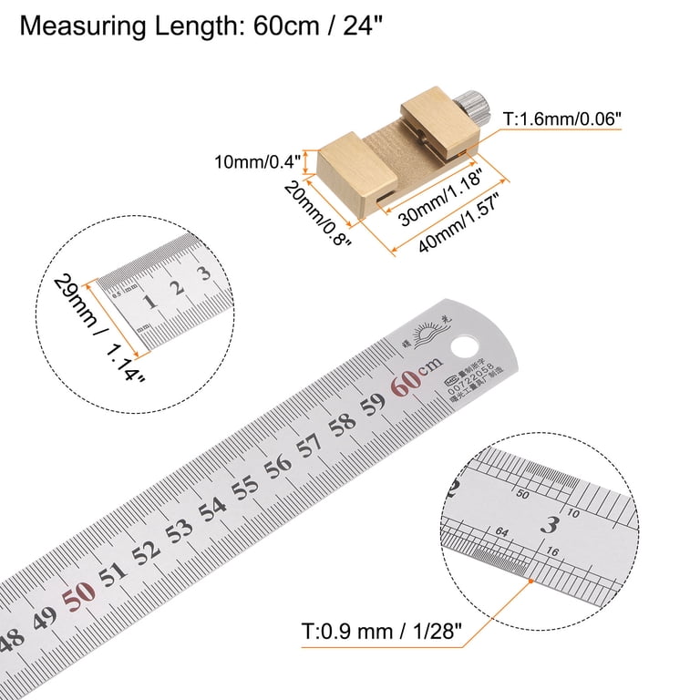 62 Rulers Steel Ruler Uxcell Measuring Rulers For Sale Stainless Steel Ruler