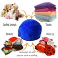 thumbnail image 4 of Vikakiooze Kids Stuffed Plush Toy Storage Bean Bag Soft Pouch Stripe Fabric Chair , Christmas Gift, 4 of 4