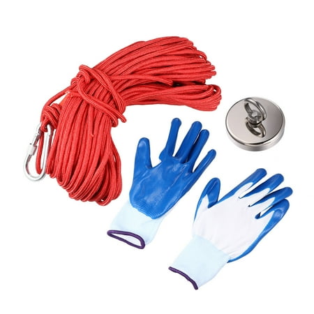 

Fishing Magnet Kit Strong Powerful Combined 924lb Super Strong Magnet for Fishing Salvage Under Water with 98 Feet Rope and Gloves