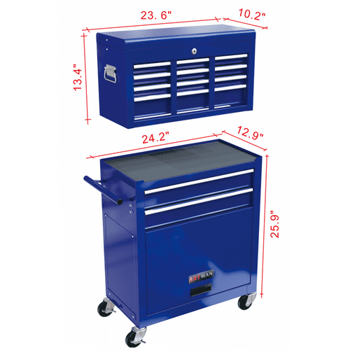 Halfords 3 Drawer Metal Portable Tool Chest