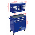thumbnail image 7 of Rolling Tool Chest with Wheels and 8 Drawers, Detachable Large Toolbox Storage Cabinet with Lock,Locking Mechanic Tool Cart for Warehouse, Workshop,Garage,Blue, 7 of 7
