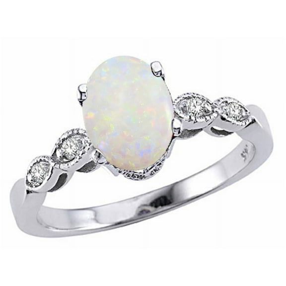 Tommaso Design� Genuine 8x6 Opal Ring
