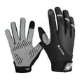 thumbnail image 1 of WEST BIKING Cycling Gloves Full Finger Bicycle Gloves Biking Gloves Breathable Shock-Absorbing Anti-Slip Gloves Support Screen Touching for Riding Climbing Fishing, M, 1 of 8