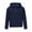 Navy, variant on Mens Quilted Hoodies Pullover Half Snap Button Trendy Sweatshirt Fall Winter V Neck Tops Pocket Drawstring Hooded