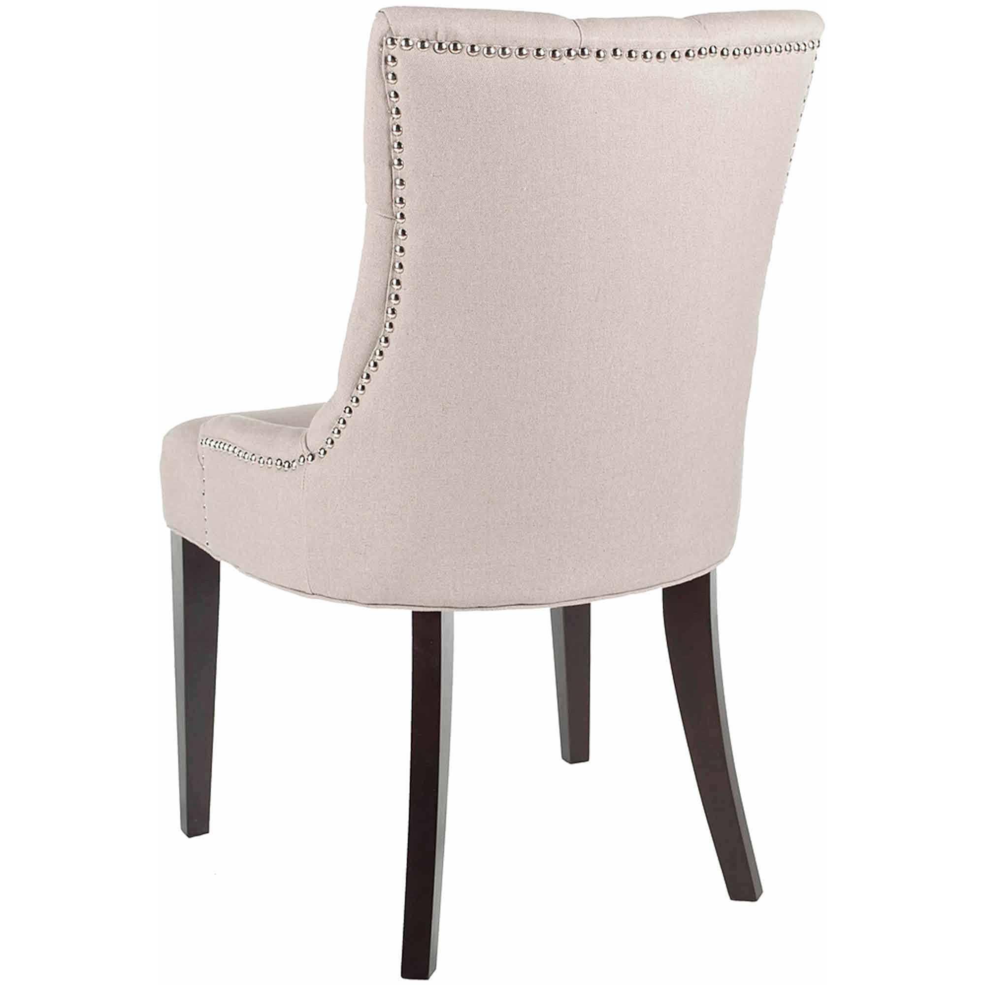 SAFAVIEH Abby 19"H Tufted Side Chair, Taupe, Set of 2