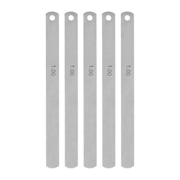 5 Packs Mn Steel Feeler Gauge 1mm Thickness 150mm Length Metric Filler Thickness Gage Gap Measuring Tool