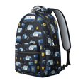 thumbnail image 2 of Police and Star Black Pattern Backpack for School, Cute School Bag with Adjustable Shoulder Straps and Padded Back, 15.3"x11"x7.1", 2 of 5