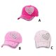 thumbnail image 5 of Guardurnaity Gorra de béisbol con tachuelas y diamantes de imitación en forma de corazón para niños Sombreros Rosa roja, 5 of 5