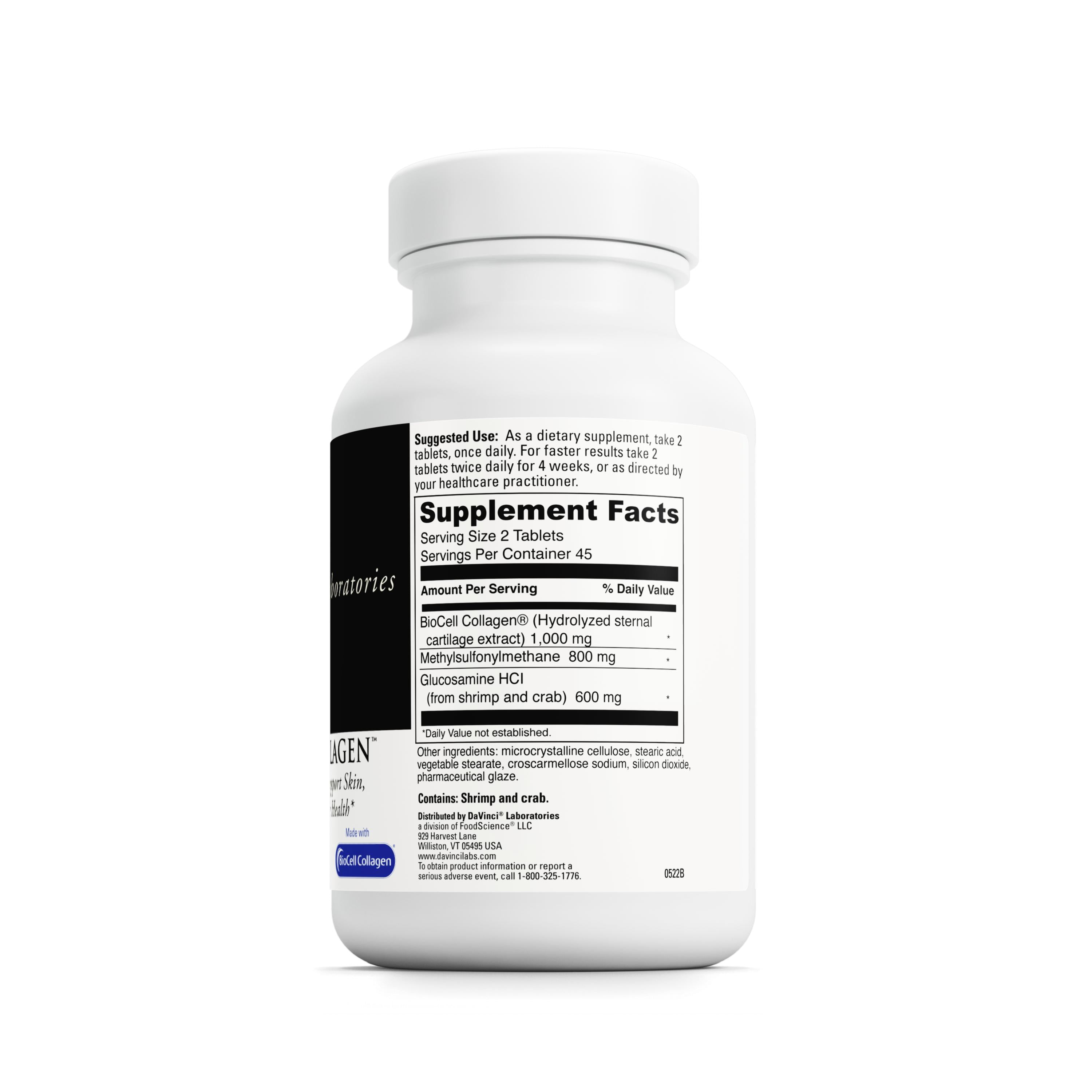 Davinci Labs Nature's Collagen - Support Joint Health & Tissue Health* - 90 Tablets