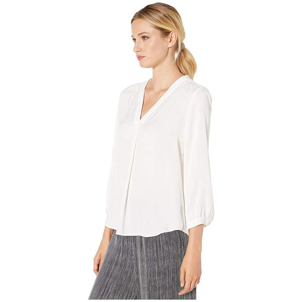 Vince Camuto - Vince Camuto 3/4 Sleeve V-Neck Rumple Blouse New Ivory ...
