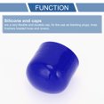 thumbnail image 4 of Unique Bargains 1 Pcs 30mm L 38mm/1.5" ID Black Blue Car Silicone Rubber Hose End Cap Silicone Reinforced Blanking Cap for Bypass Tube Universal, 4 of 7