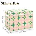 thumbnail image 5 of Yayeee Collapsible Cube Storage Bin with Lid Fabric Closet Decorative Basket with Handles, Green Symmetrical Stars, 5 of 7
