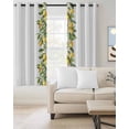 thumbnail image 2 of Yellow Lemon Blackout Curtains for Bedroom Living Room Darkening Curtains 96 Inches Long Simple Spring Botanical Fruit Leaves Flower Window Curtain 2 Panels Set Window Treatment Drapes 52"x96", 2 of 9