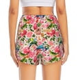 thumbnail image 2 of Lsque Watercolor Birds Printed Women's Running Shorts with Liner Pockets,Elastic Quick Dry Workout Athletic Gym Yoga Shorts,Womens High Waist Shorts-Large, 2 of 9