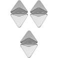 thumbnail image 3 of Set of 3 Double Sided Magnifying Compact Mirrors (Silver, Triangle), 3 of 3