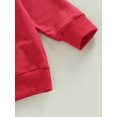 thumbnail image 6 of Bagilaanoe 2pcs Toddler Baby Girl Long Pants Set Letter Print Long Sleeve Sweatshirts Tops + Flare Trousers 6M 12M 18M 24M 3T 4T Kids Valentine's Day Outfits, 6 of 8
