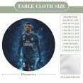 thumbnail image 2 of Vinícius Júnior-theme Fitted Round Tablecloths Elastic Edged Table Covers Waterproof Table Cloth for Kitchen Holiday Party Tables Decor 150cm, 2 of 6