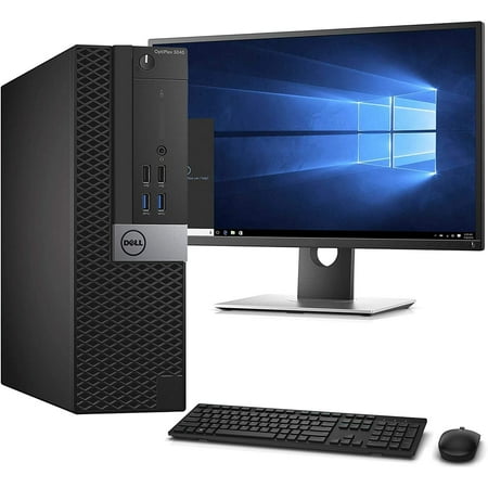 Dell OptiPlex Small Form Desktop Computer, Intel Core i5 6500, 3.2GHz, 8GB Ram, 120GB M.2 SSD, 500GB HDD, BTO Keyboard & Mouse, WiFi | Bluetooth, HDMI, New Bto 23.8" LCD Monitor, Win 10 Pro (Renewed)