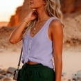 thumbnail image 5 of Casual Layered Ruffled Button Front Tank Top Blouse for Summer Comfort Cleavage Cover Backless Tops for Women plus Size All Bodysuit Women, 5 of 7