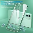 thumbnail image 2 of Crystal Clear Case for iPhone 11, [Not Yellowing] [Camera Protection] [Military Grade Drop Tested] Transparent Shockproof Protective Phone Case Soft Silicone Slim Cover, 6.1 inch, LightGreen, 2 of 16