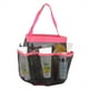 thumbnail image 4 of Bolsa de malla portátil plegable con múltiples bolsillos, organizador de almacenamiento en red, accesorios de baño (rosa roja), 4 of 8