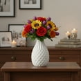 thumbnail image 4 of Katlynne Ceramic Engraved White Vases, 4 of 7