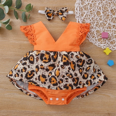 

Leutsin Girls and Toddlers Dress Newborn Infant Baby Girls Ruched Ruffles Cute Romper Bodysuit Casual Clothes