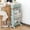Blue, variant on 5 Tier Rolling Book Cart Multi-Functional Movable Storage Bookshelves with Lockable Wheels for Study Office Library Classroom, (Blue, with Wheel)