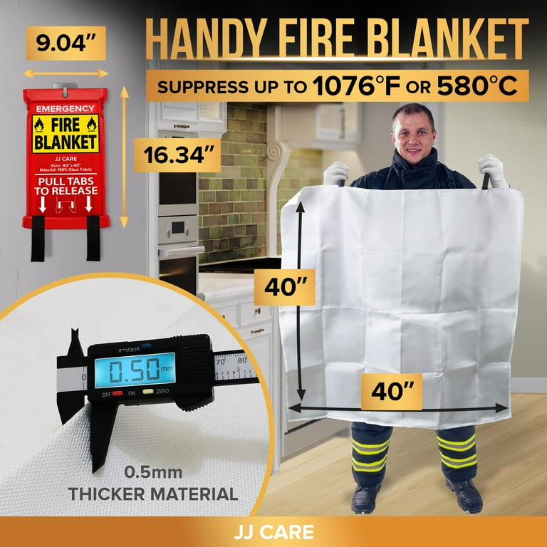 Large Fire Blanket Fireproof For Home Kitchen Office Caravan Emergency  Safety