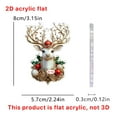 thumbnail image 3 of Luoshdecor Christmas Deer Decoration Tree Hanging Ornament, Acrylic Holiday Party Gifts 3.1 in, 3 of 7