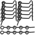 ITSELFER 10 Pairs Hook and Eye Latch Metal Door Hook Latch Gate Door