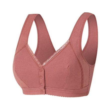 Ploknplq Bras for Women Push Up Bra Women s Comfortable Ring Yoga Sleep Tank Top Bra with Front Button Sexy Bra Bras for Women No Underwire