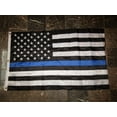 thumbnail image 2 of 3x5 Embroidered Sewn USA Police Thin Blue Line 300D Nylon Flag 3'x5', 2 of 5