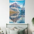 thumbnail image 4 of Glacier National Park Tapestry, Clouds on Lake McDonald with a Reflection on Water in Blue Tones, Wall Hanging for Bedroom Living Room Dorm Decor, 40W X 60L Inches, Multicolor, by Ambesonne, 4 of 5